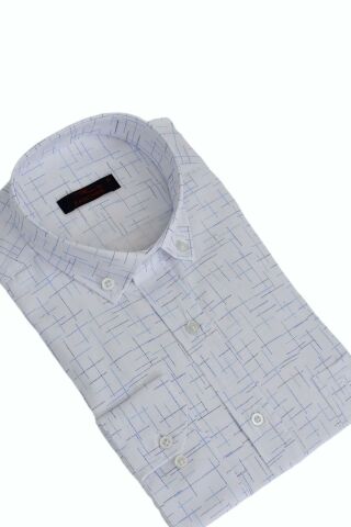 Erkek Klasik Uzun Kollu Çizğili Gömlek BGL-ST03553