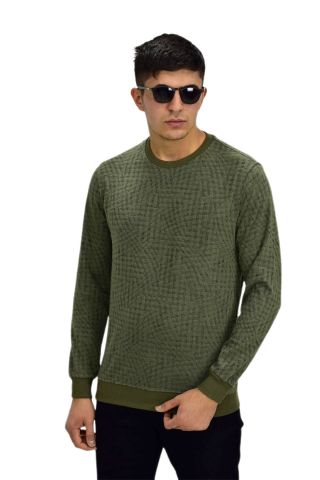 Erkek Spor Sıfır Yaka Sweatshirt R2264 BGL-ST03186