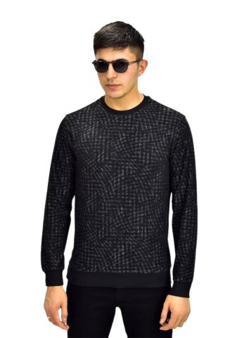 Erkek Spor Sıfır Yaka Sweatshirt R2264 BGL-ST03186