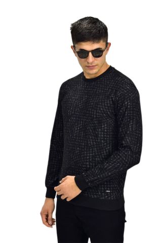 Erkek Spor Sıfır Yaka Sweatshirt R2264 BGL-ST03186