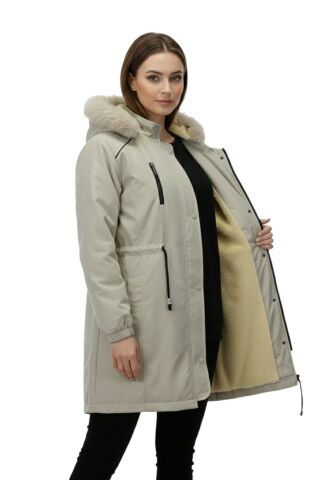Kadın Kapüşonlu İçi Peluş Mont BGL-ST05028