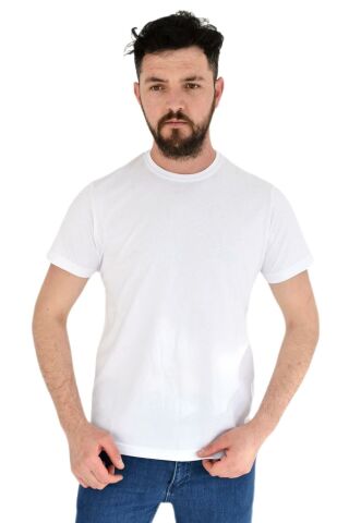 Erkek Sıfır Yaka Sırt Baskılı Tişört 2381 BGL-ST02875