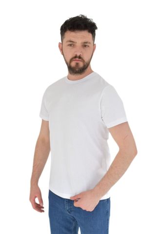 Erkek Sıfır Yaka Sırt Baskılı Tişört 2381 BGL-ST02875