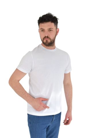 Erkek Sıfır Yaka Sırt Baskılı Tişört 2381 BGL-ST02875