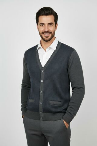 Erkek Düğmeli Cepli Hırka BGL-ST04834