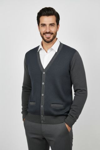 Erkek Düğmeli Cepli Hırka BGL-ST04834