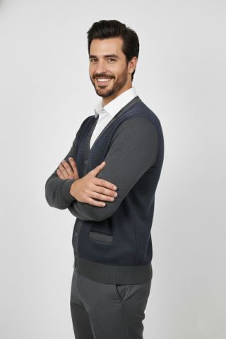 Erkek Düğmeli Cepli Hırka BGL-ST04834