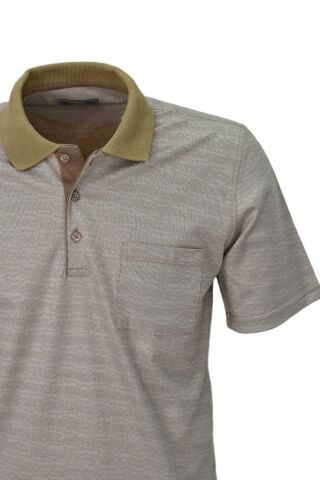 Erkek Polo Yaka Jakarlı Cepli Tişört 7720 BGL-ST03831