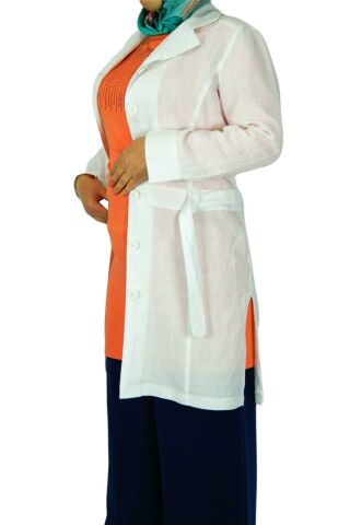 Kadın Kemerli Keten Tunik EFL3176