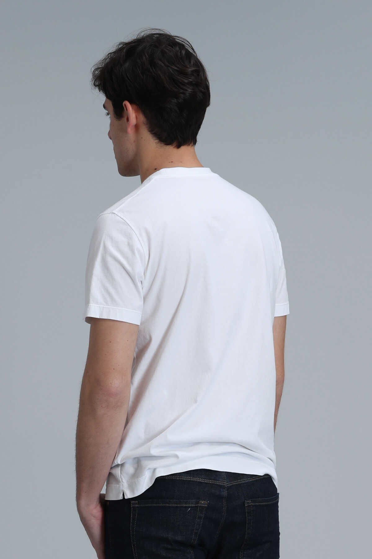 Mens Basic T - Shirt Whıte