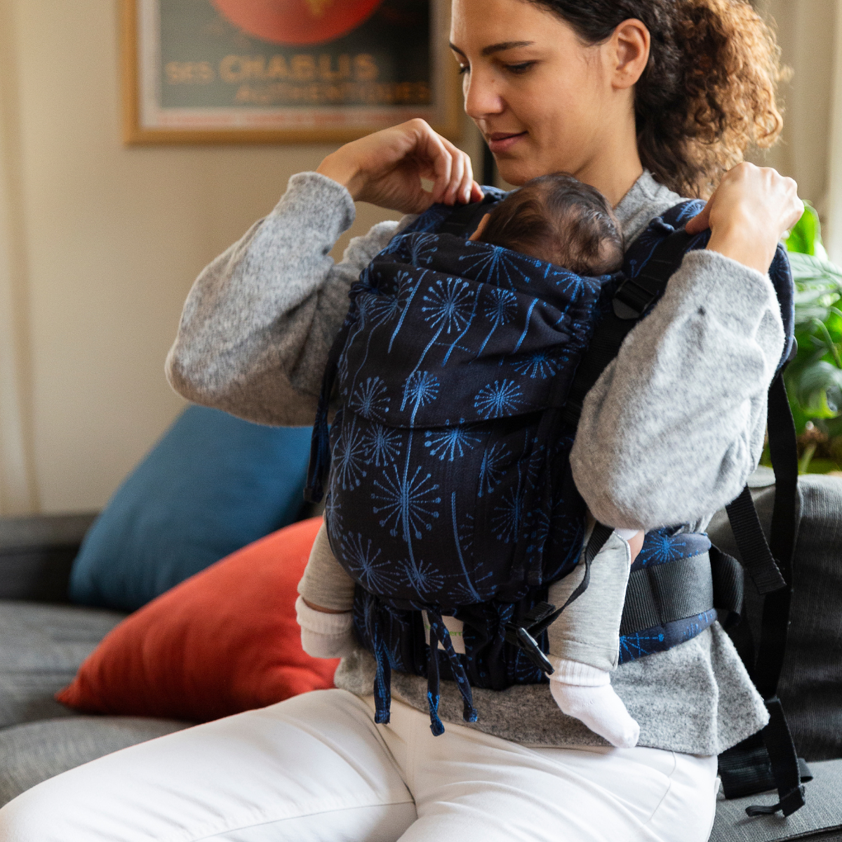 Huggy Nest Baby Carrier - Dandelion Sapphire