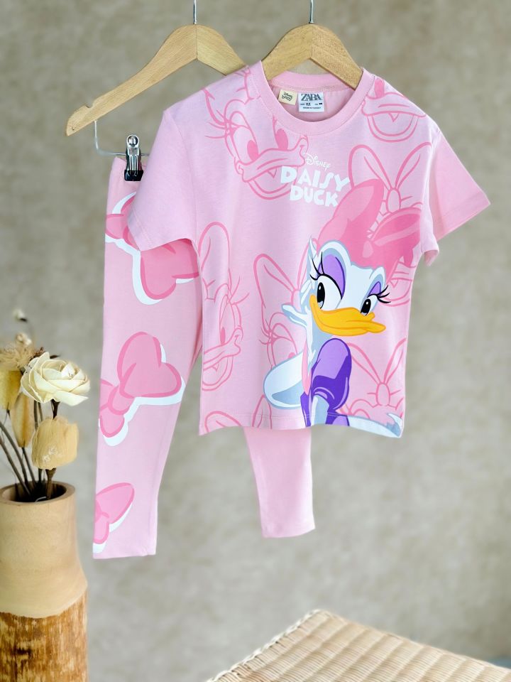 Pembe Daisy Duck Kurdele Baskılı Baharlık Takım