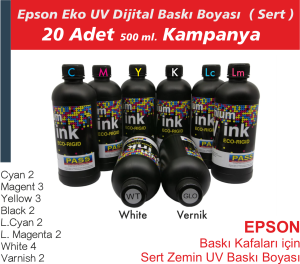 Epson Eko UV Dijital Baskı Boyası 500ml. ( Sert ) Kampanya