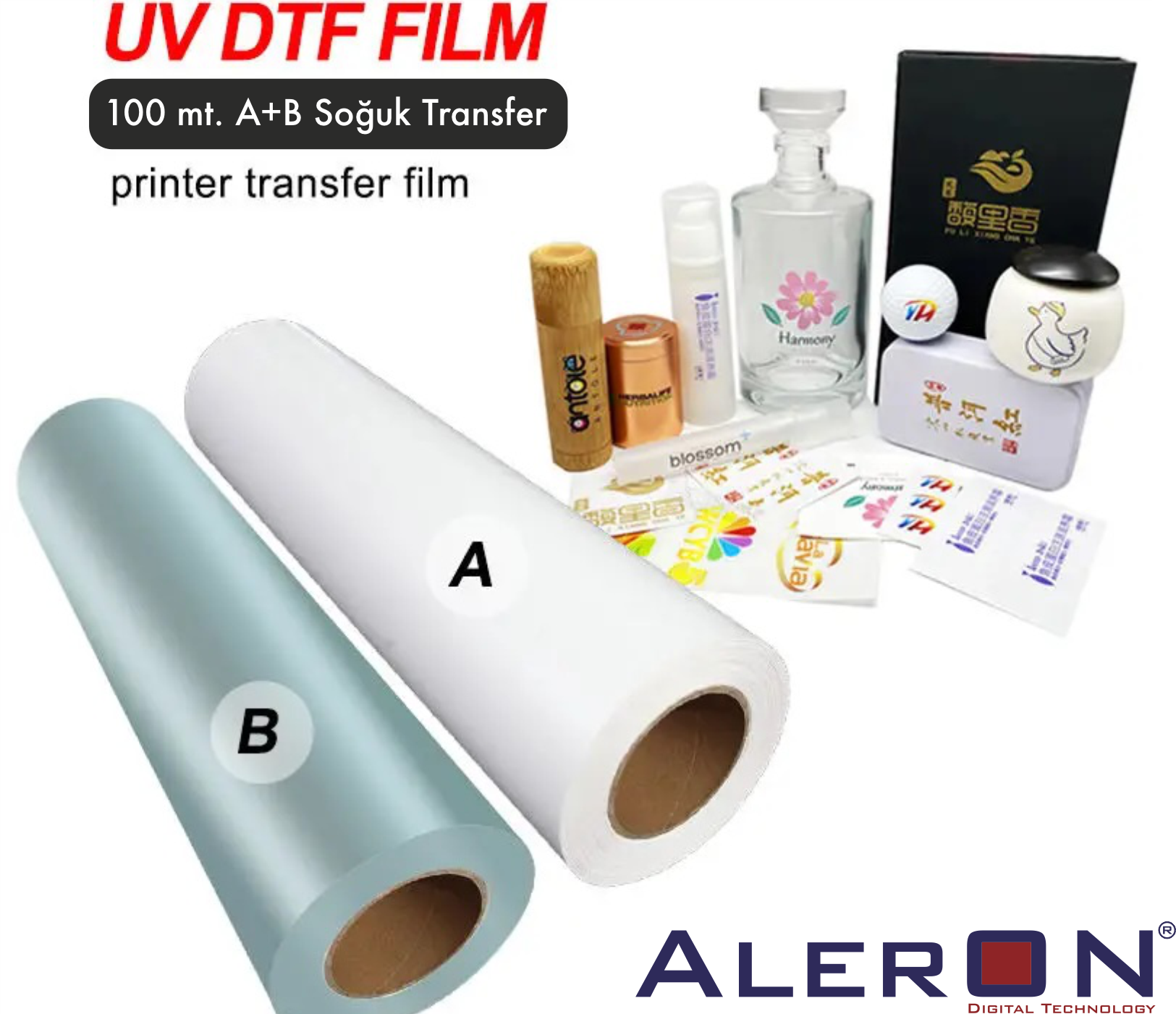 UV DTF A+B Soğuk Transfer Filmi 0,60x100Mt.