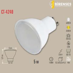 CATA CT-4240B 5W Çanak Led Ampul Gu-10 Beyaz