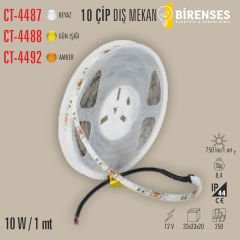 CATA CT-4487 10 Çip Şerit Led Dış Mekan Beyaz