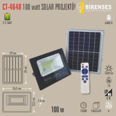 CATA CT-4648 100W Solar Led Projektör