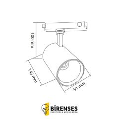 ACK 24-31W 6500K Ayarlanabilir Led Ray Armatür Beyaz AD30-01530