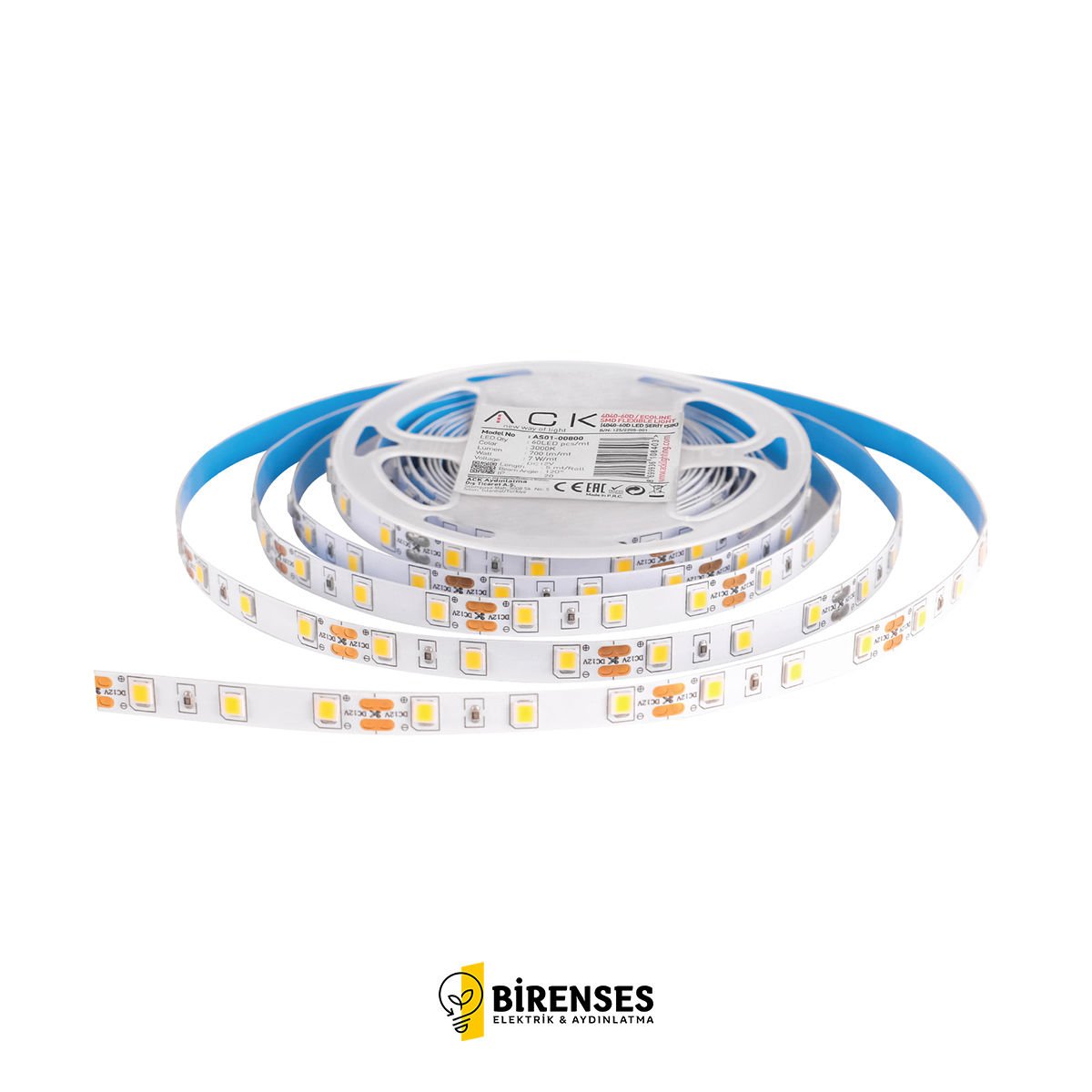 ACK 12W 120Led/Mt Şerit Led 65000K Dc AS01-02503