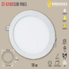 CATA CT-5169G 18W Slim Panel (Günışığı)