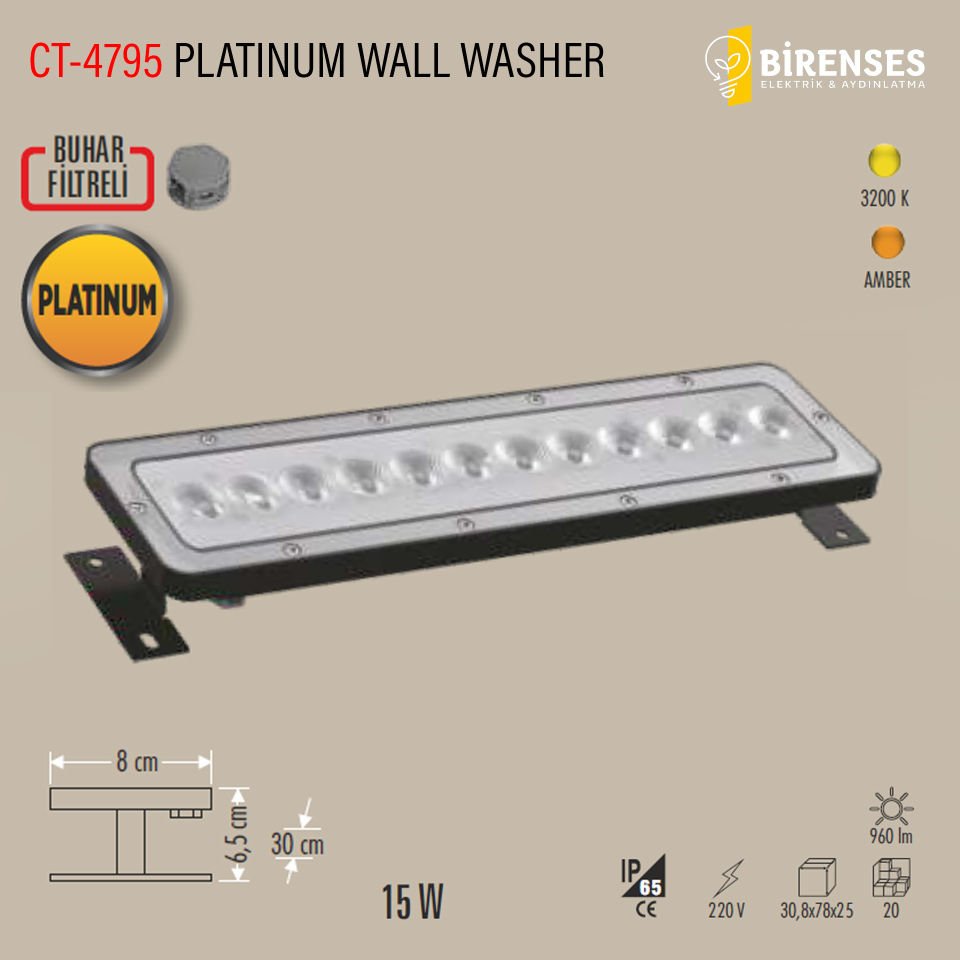 CATA CT-4795G 15W Platinum Walwasher Günşığı