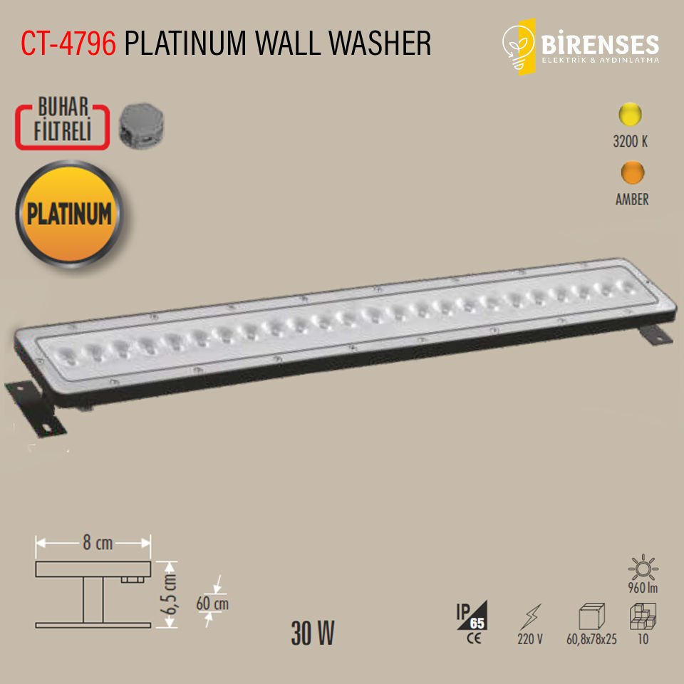 CATA CT-4796G 30W Platinum Walwasher Günşığı