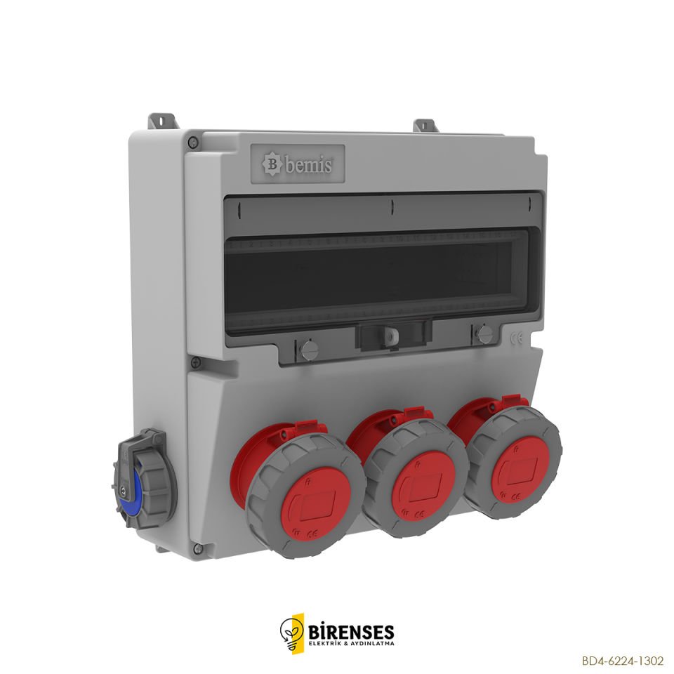 BEMİS 5/32A 380V 1 Ad. Ön-4/32A 380V 2 Ad. Ön-1/16A 220V 2 Ad. M.P. Yan BD4-6224-1302