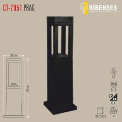 CATA CT-7051 Prag Bahçe Armatürü (80 Cm)(Gu-10 Duy)