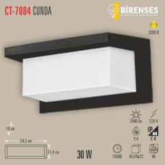 CATA CT-7084 30W Cunda Led Aplik (Dış Mekan)