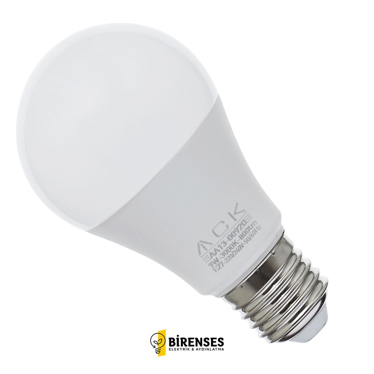 ACK 9W 220-240V E27 3000K A60 Dımlenebılır Led Ampul AA14-01020