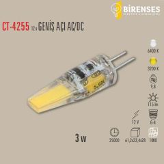 CATA CT-4255B 3W Cob Ledli G-4 Kapsül Ampul 12V Beyaz