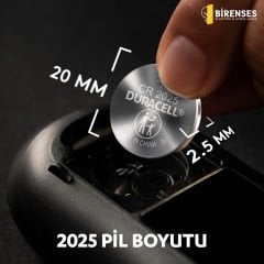 DURACELL Düğme Pil 2025 2'Li 3 Volt