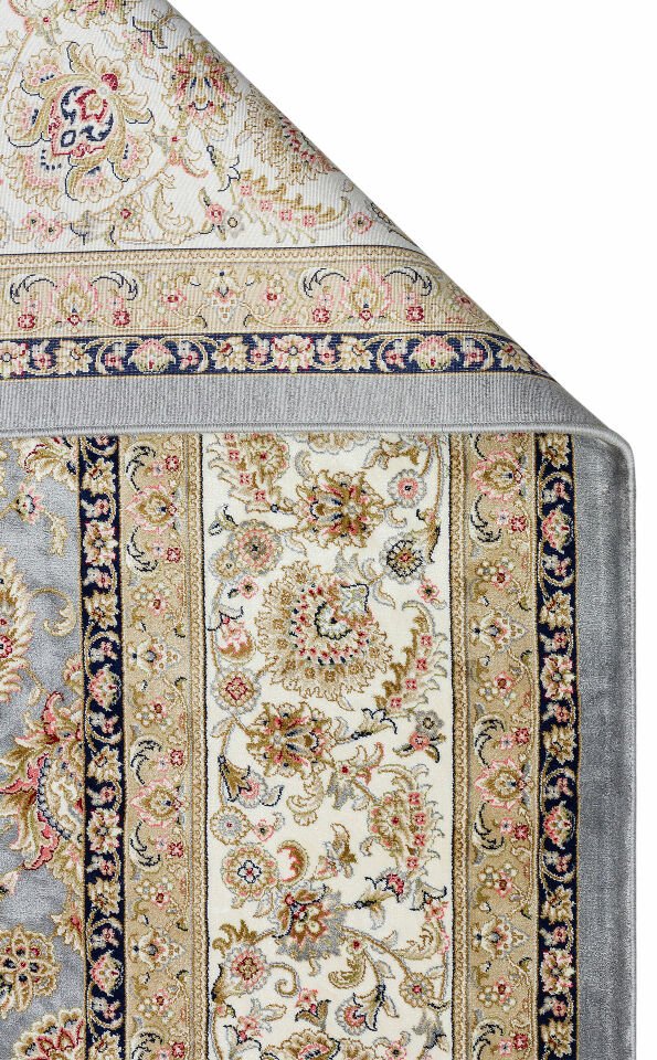 ISFAHAN ISF 03 GREY CREAM Klasik Desenli Yüksek Kalite Sık Dokuma Makine Halısı