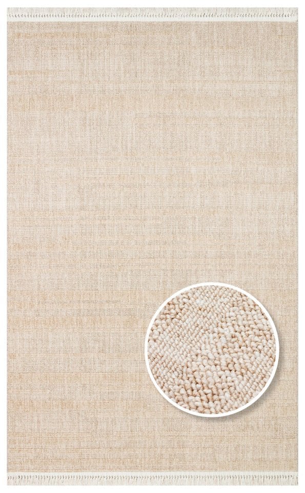 JOY JOY 01 BEIGE Hav Toz Vermeyen Yumuşak Dokulu Etnik Desenlere Sahip Modern Halı