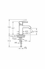 Minimax S A41984 Lavabo Bataryası, Krom