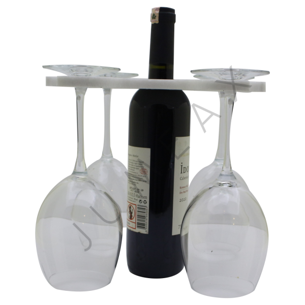 Jumeax Margaux 4'lü Beyaz Mermer Kadehli Şaraplık