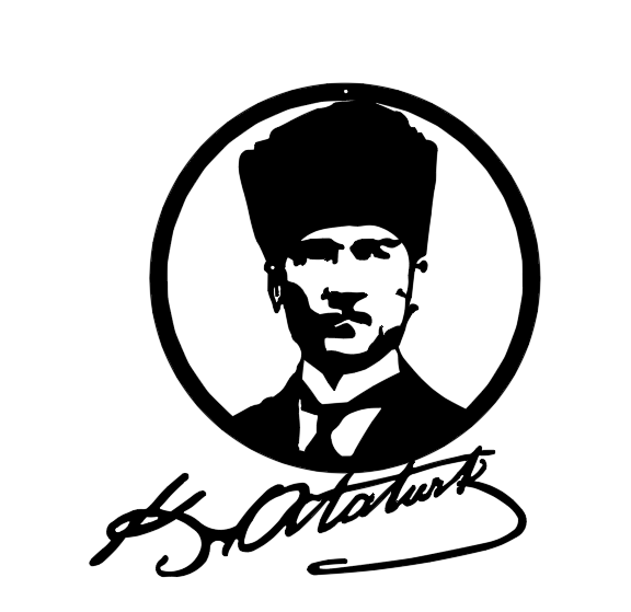 Atatürk İmzalı Metal Pano