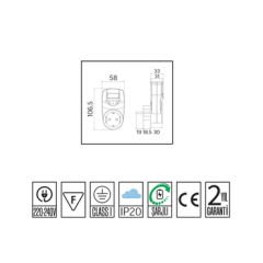Horoz Timer-2 1780w Dijital Haftalık Zaman Saati