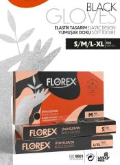 Florex Eldiven Siyah 100'lü Paket