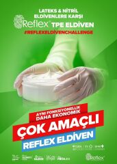 Reflex Slim Fit Pudrasız Eldiven Krem M Beden Yeni Nesil Teknoloji 100'lü Paket