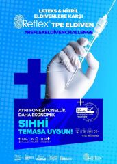 Reflex Slim Fit Pudrasız Eldiven Krem M Beden Yeni Nesil Teknoloji 100'lü Paket
