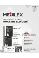Reflex Medilex Pudrasız Muayene Eldiveni Siyah S Beden 100'lü Paket