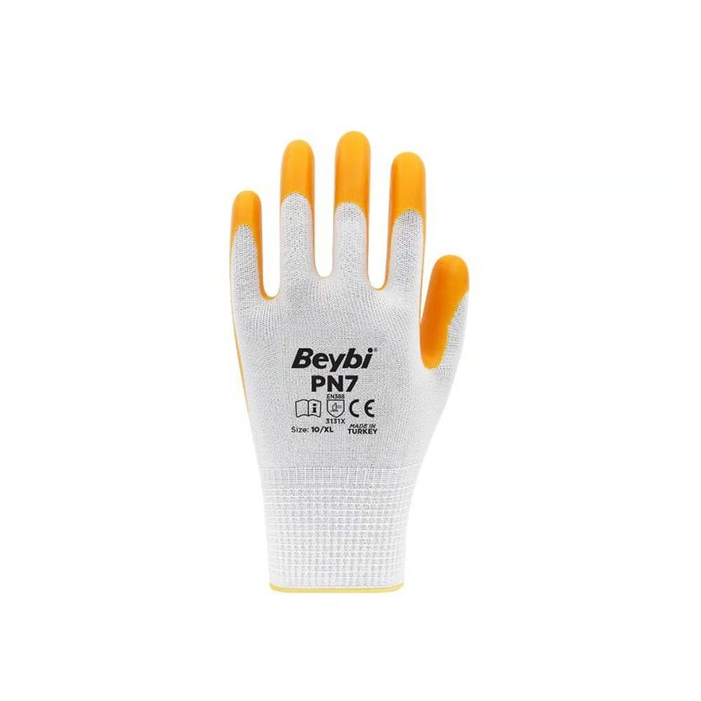 Beybi PN7 Sarı Nitril İş Eldiveni