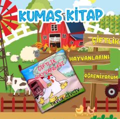 CLZ247  Çiftlik Hayvanları Kumaş Sessiz Kitap