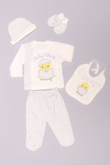 CLZ275 1-3 Aylık Bebe Takım Beyazmavi