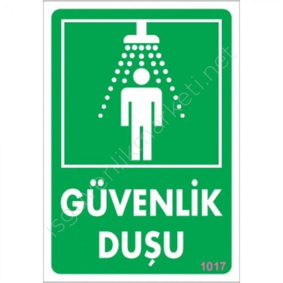 CLZ202 Güvenlik Duşu Uyarı Levhası 17,5x25 KOD:1017