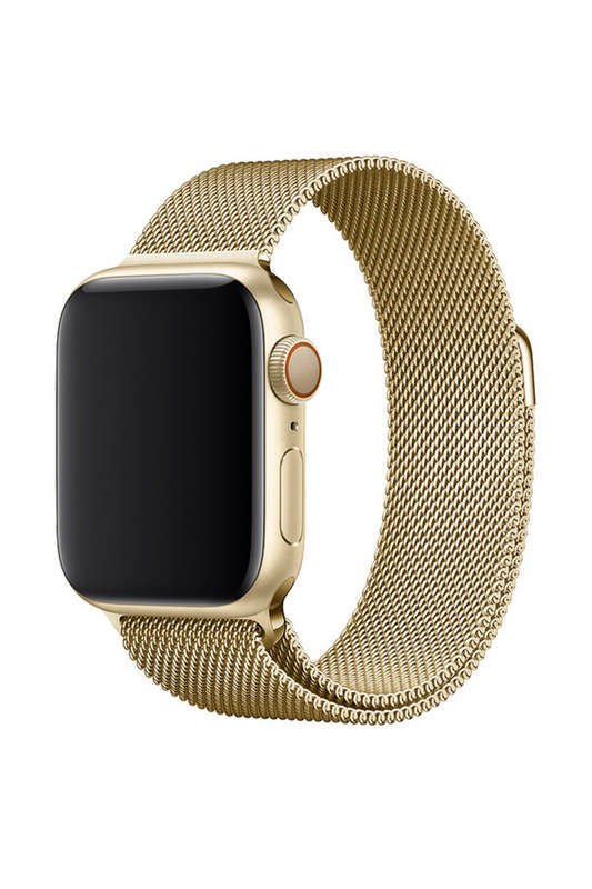 Newface Apple Watch Ultra 49mm Metal Mıknatıslı Kordon - Gold