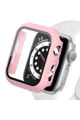 Newface Apple Watch 45mm Camlı Kasa Ekran Koruyucu - Rose Gold