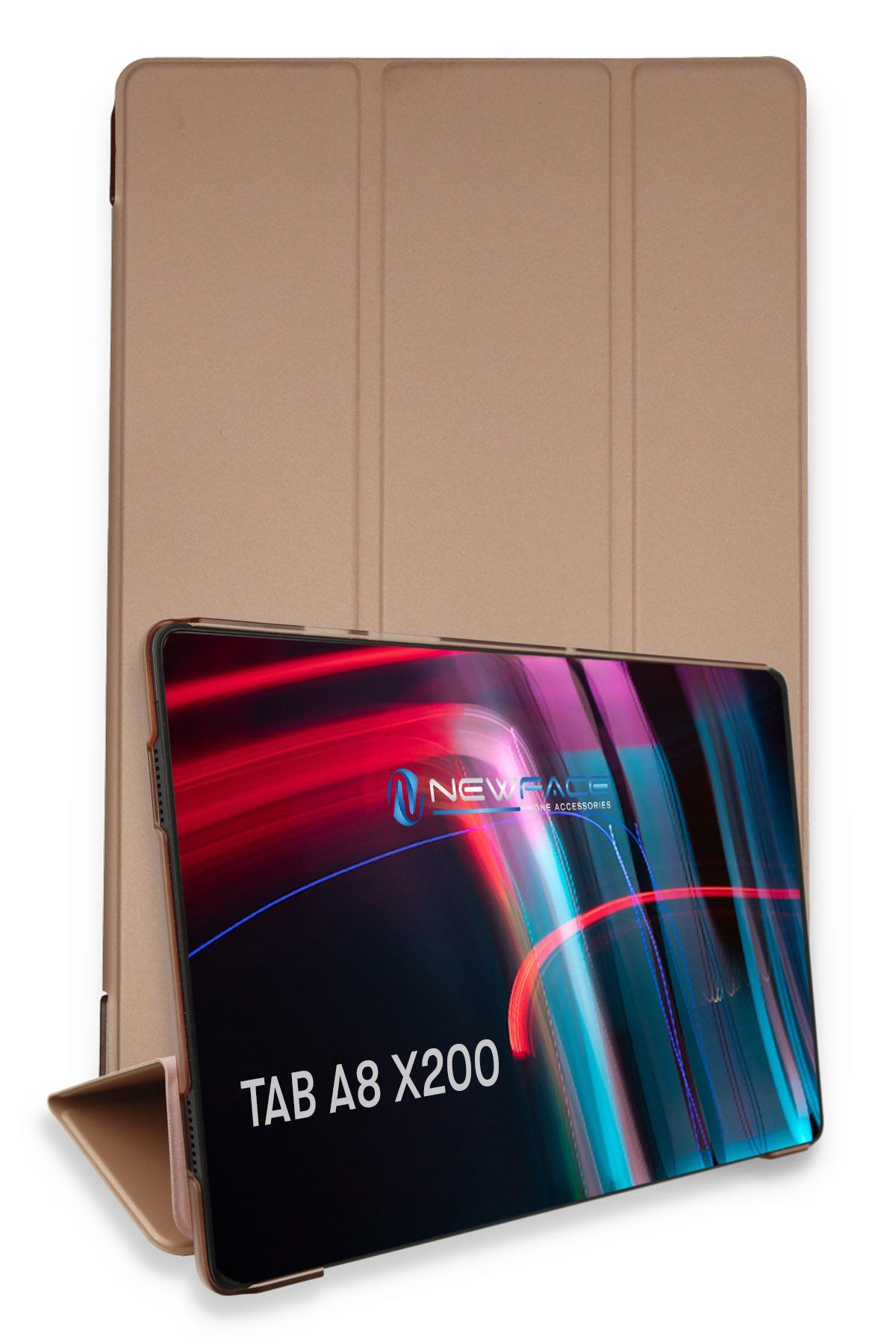 Newface Samsung Galaxy X200 Tab A8 10.5 Kılıf Tablet Smart Kılıf - Rose Gold