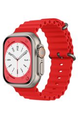 Newface Apple Watch 44mm Ocean Kordon - Kırmızı
